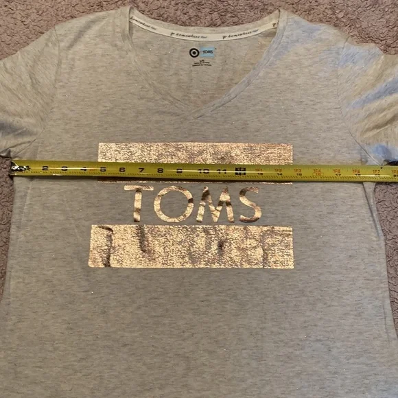 TOMS Womens Graphic Logo Short Sleeved T-Shirt - size Large - Picture 6 of 9